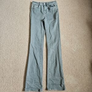 Flying Monkey Green High Rise Slim Boot Jean 26